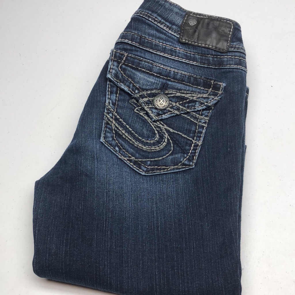 Vintage Silver Suki Surplus Flare Bootcut Jeans 27x34